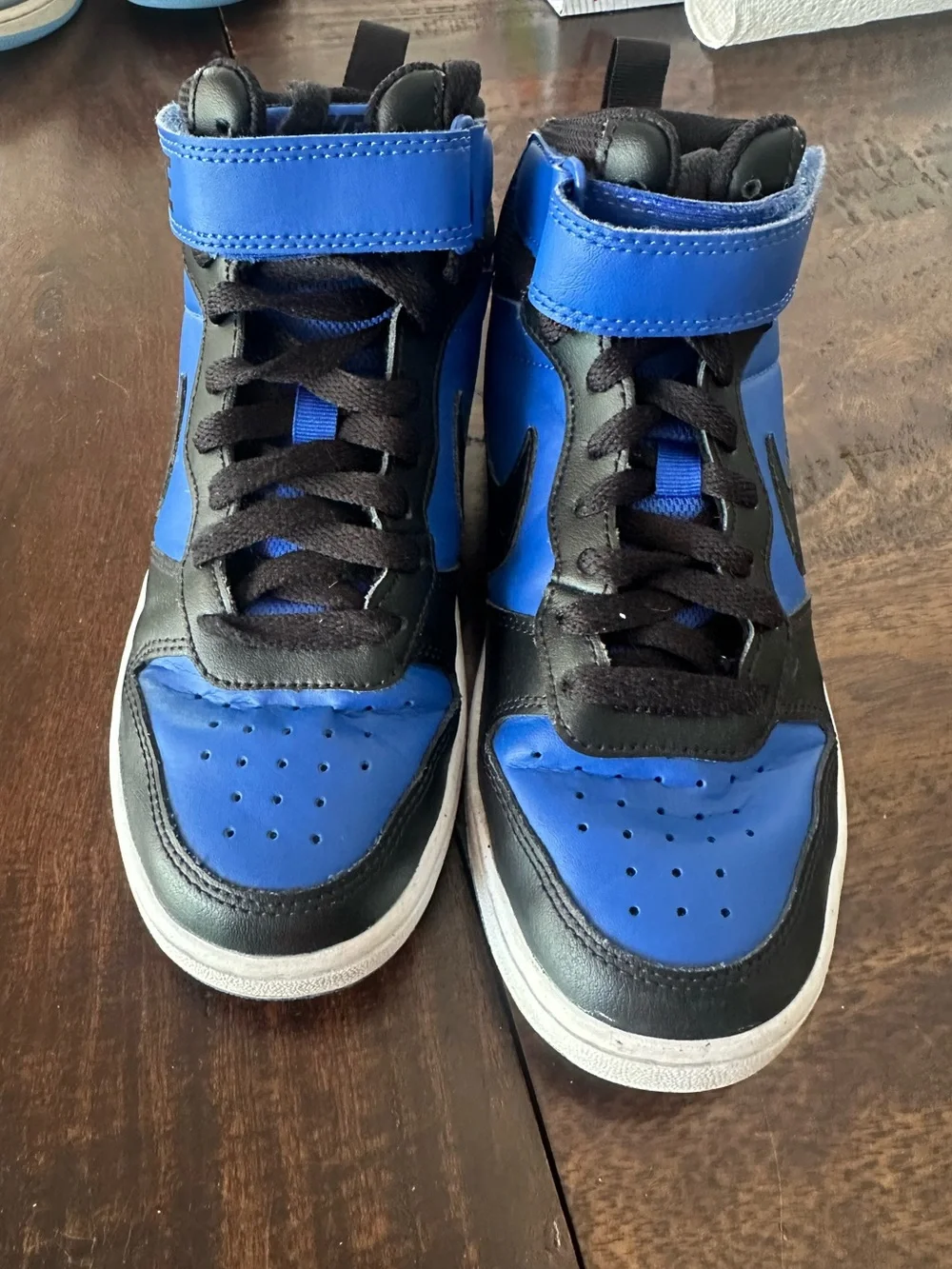Nike Kids High-Top Sneakers in Blue and Black